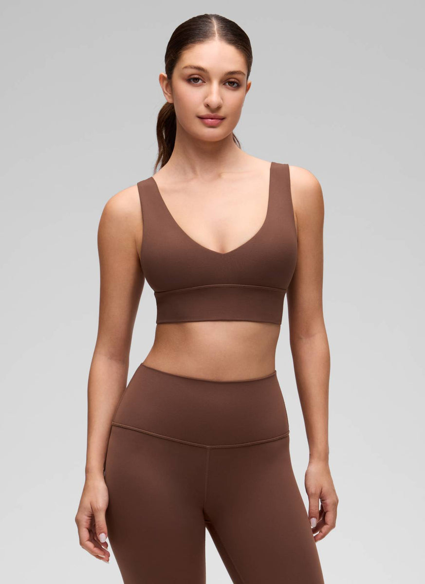 新品　salsation Criss-cross Bra light brown CRZ YOGA Women's Light Support Butterluxe Yoga Bra Longline U back
