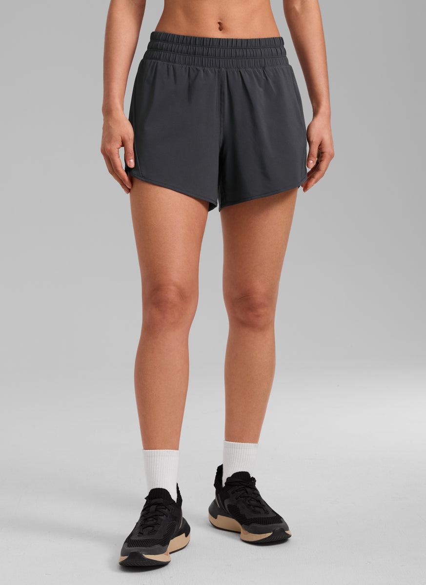 CRZ YOGA Women's Running Mid Rise Feathery-Fit Mesh Liner Shorts 5