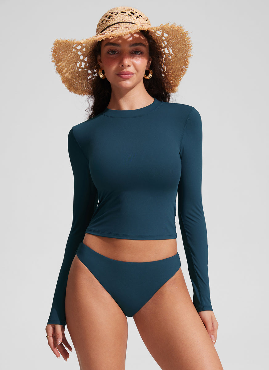 CRZ YOGA Women's Swimwear UPF 50+ Rash Guard Long Sleeve – CRZ YOGA US