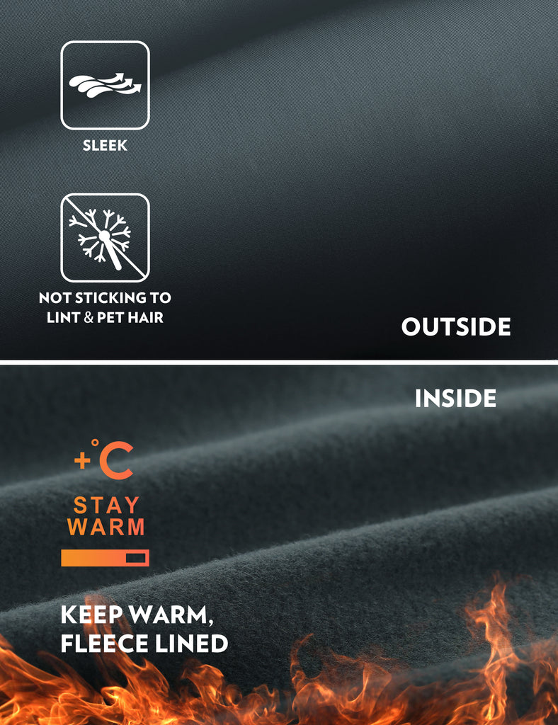 CRZ YOGA Women's High Rise Thermal Fleece Lined Pocket Leggings 28'' Melanite