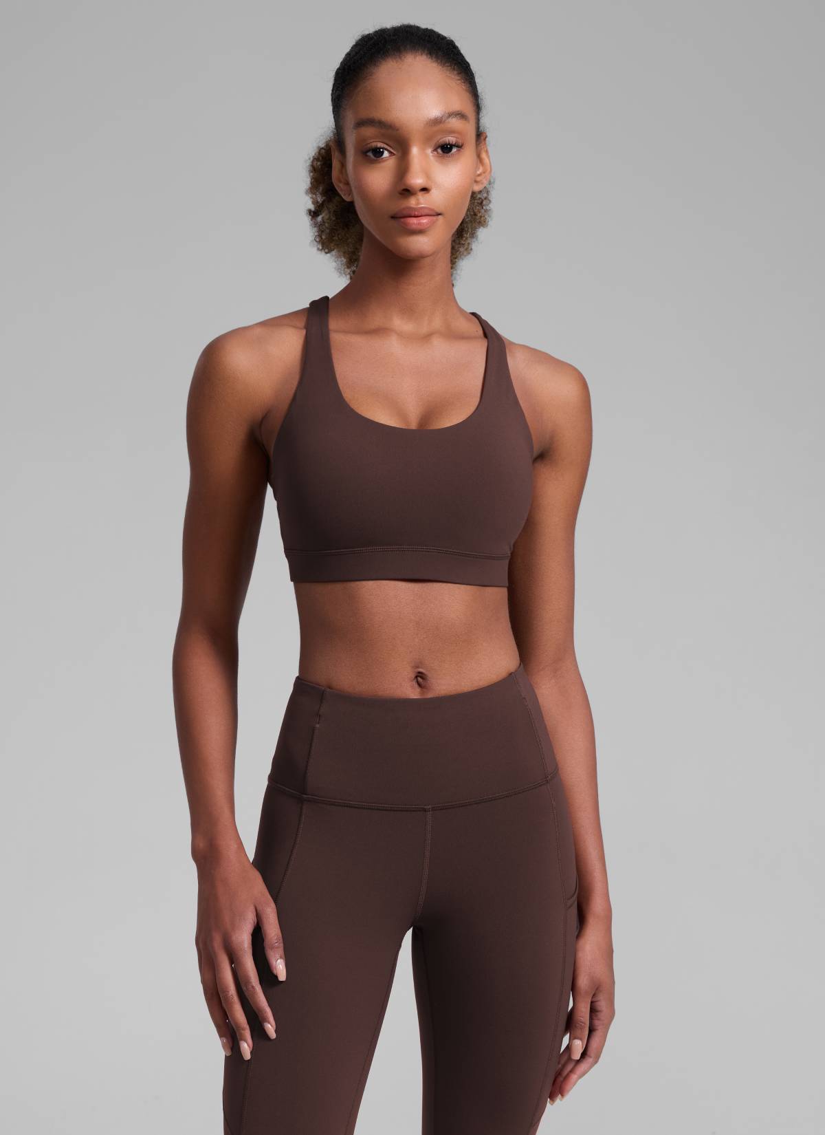 CRZ YOGA Women's Yoga Training Medium Support Nakedfeel Bra Cross