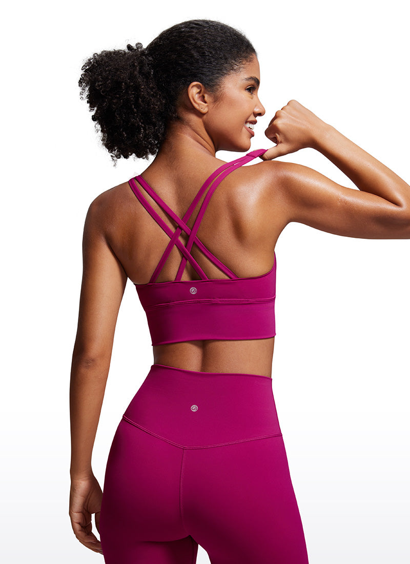 Nakedfeel Strappy Longline Bra Criss Cross Back