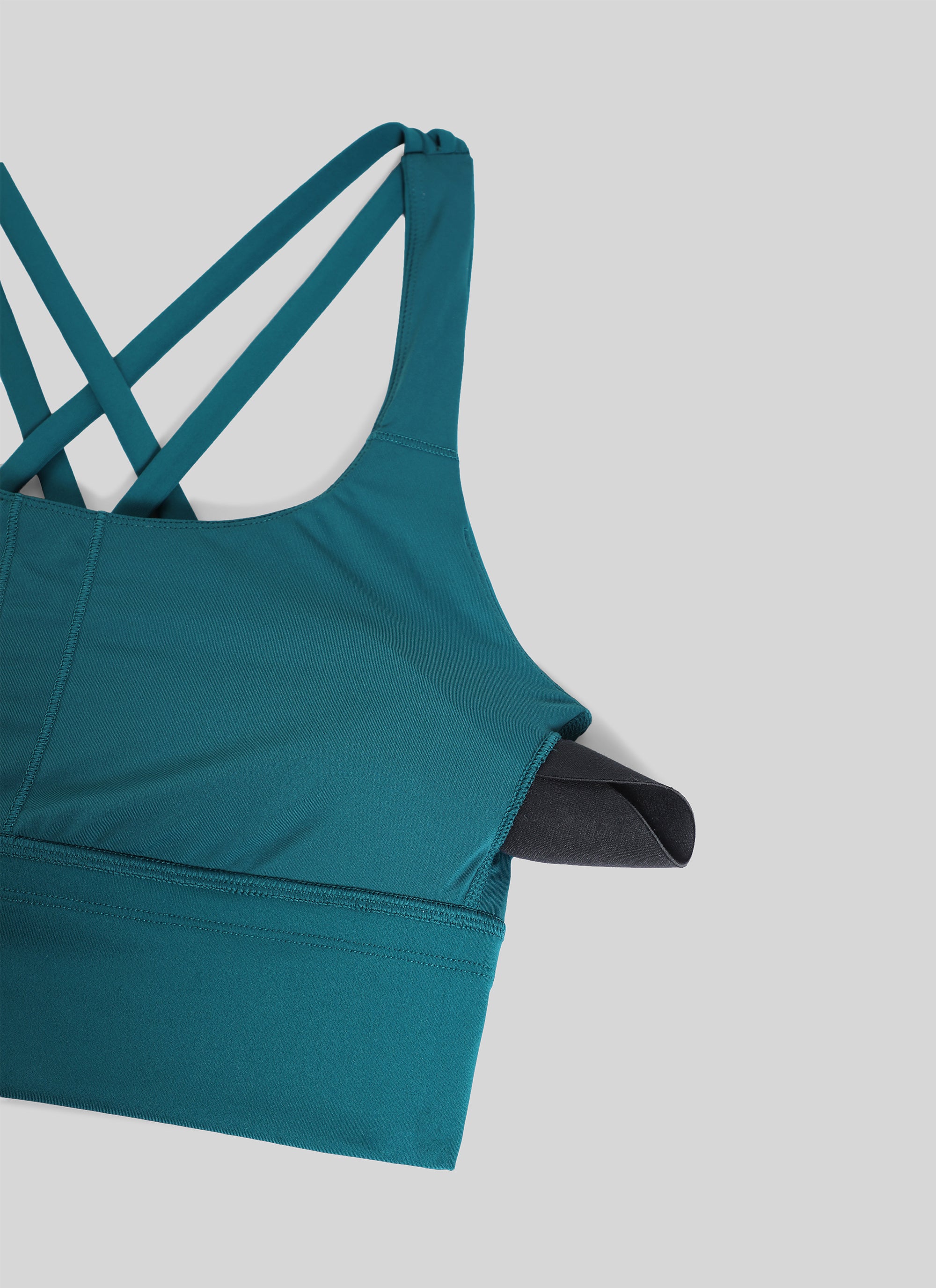 CRZ YOGA Womens Strappy Longline Nakedfeel Training Sports Bra
