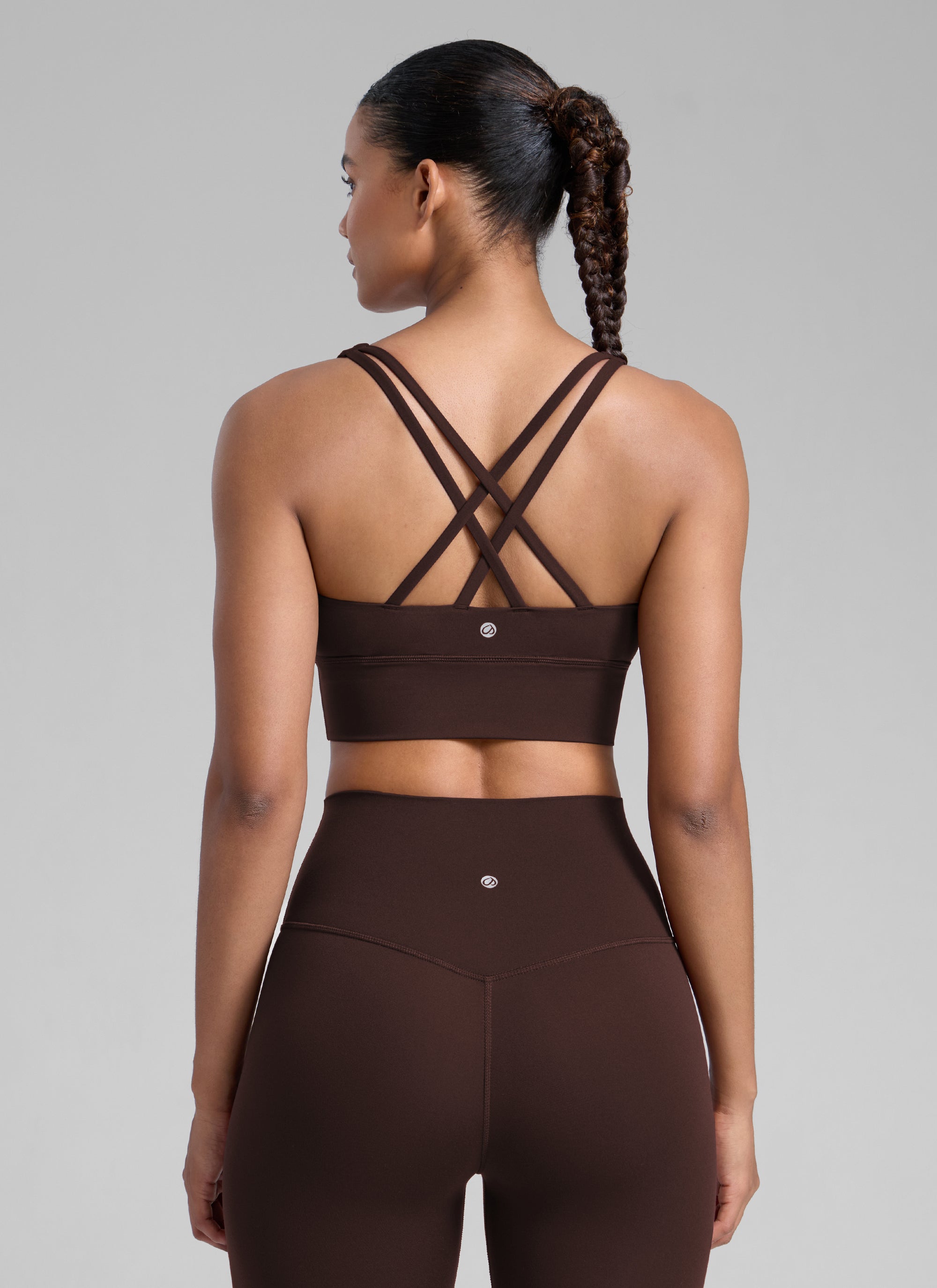 CRZ YOGA Womens Strappy Longline Nakedfeel Training Sports Bra