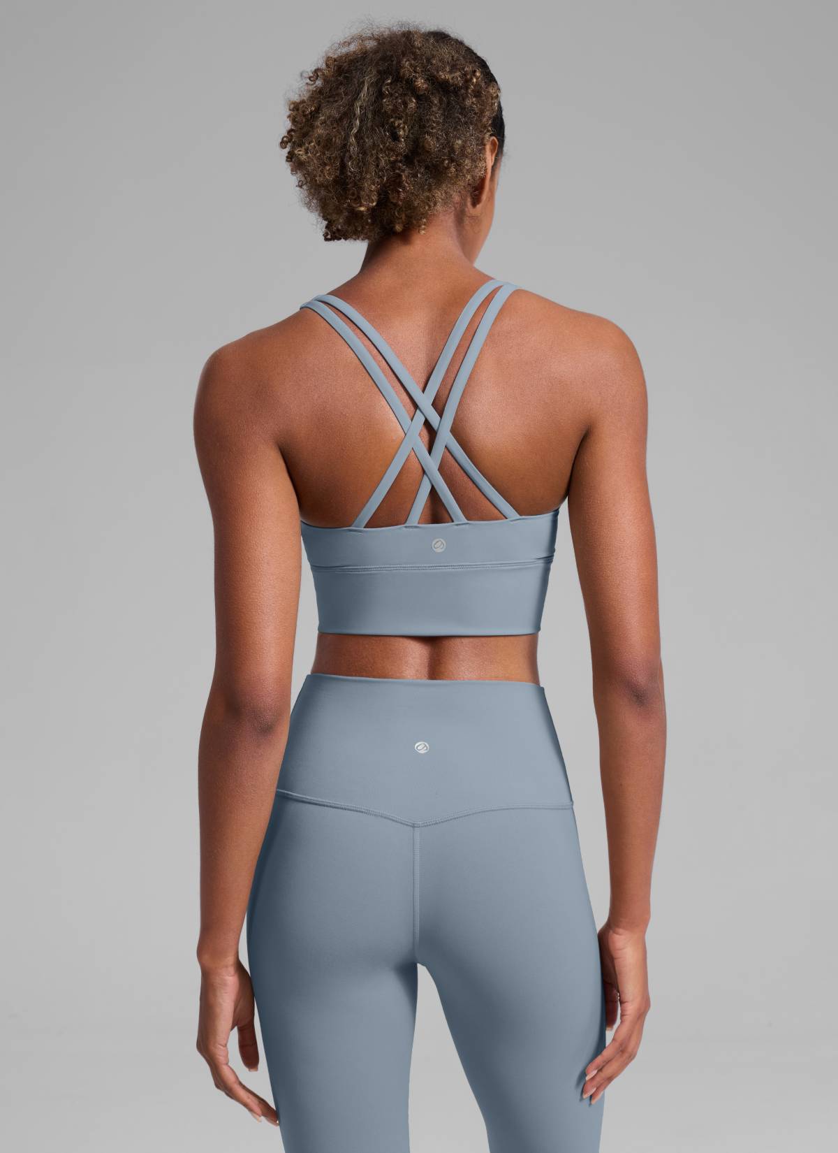CRZ YOGA Womens Strappy Longline Nakedfeel Training Sports Bra