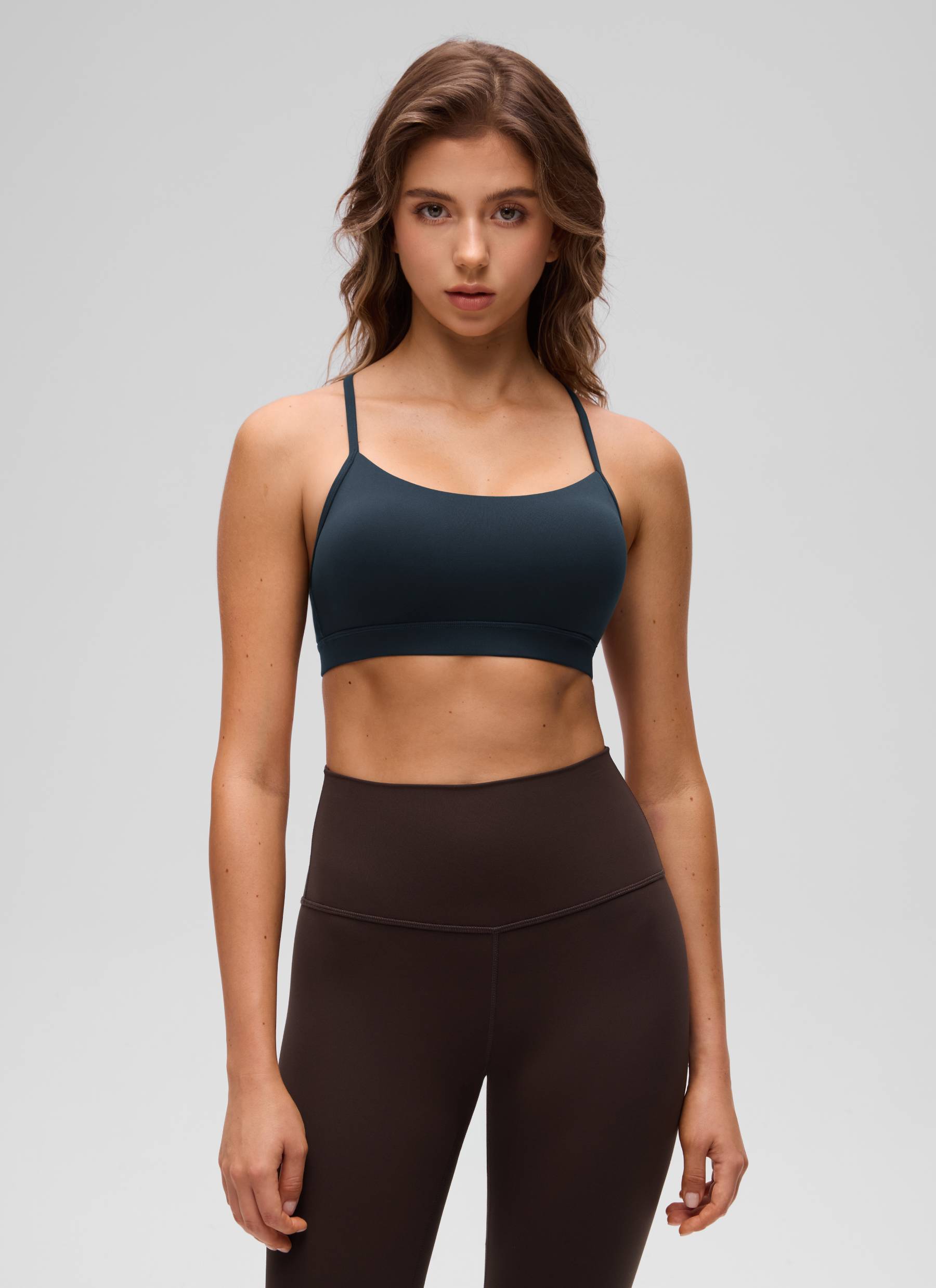 CRZ YOGA Women's Yoga Light Support Butterluxe Sports Bra Y back
