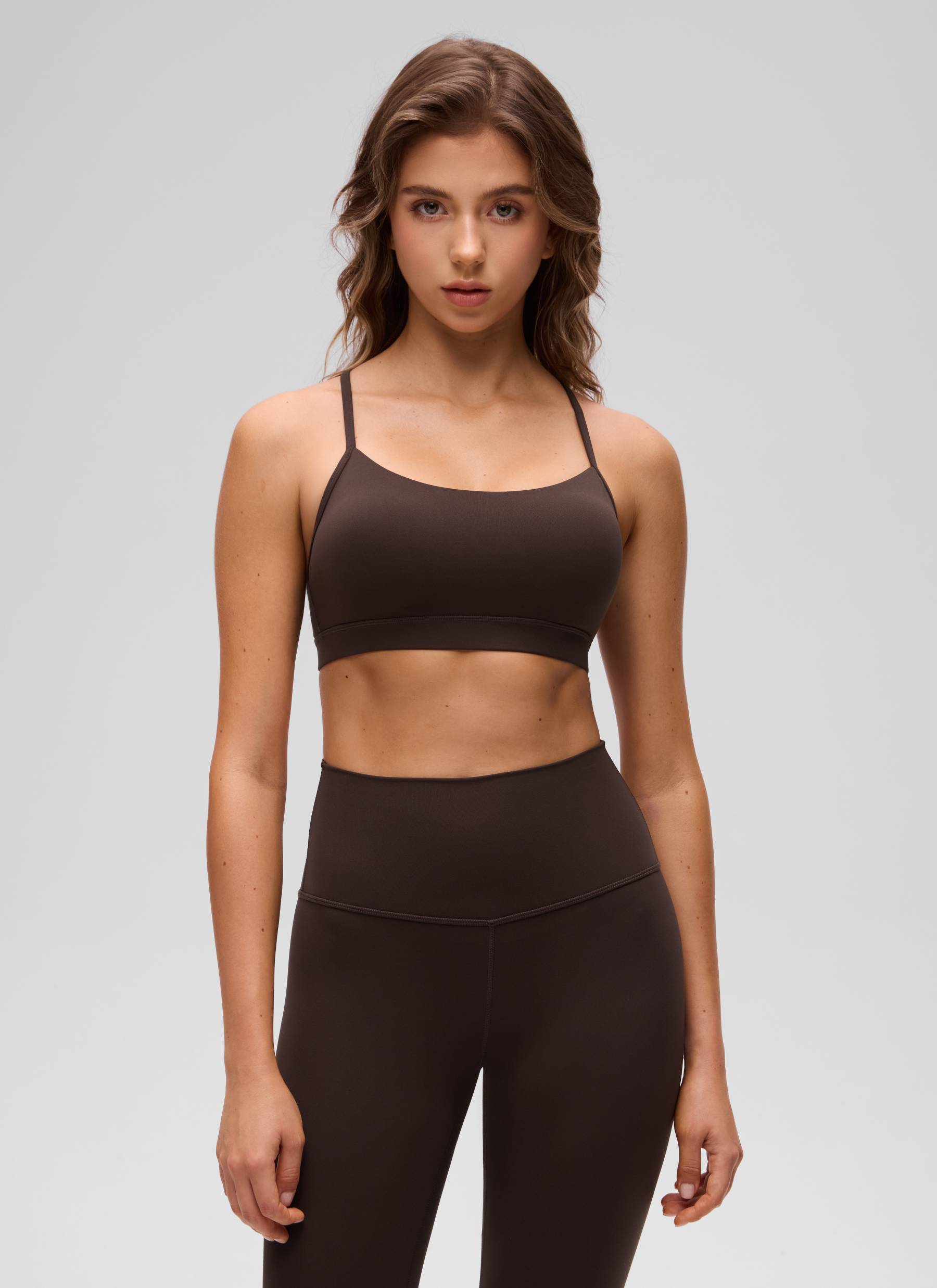 CRZ YOGA Womens Strappy Longline Nakedfeel Training Sports Bra