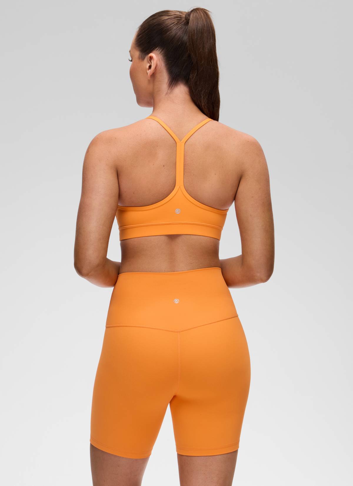 CRZ YOGA Women's Yoga Light Support Butterluxe Sports Bra Y back Tiger Orange