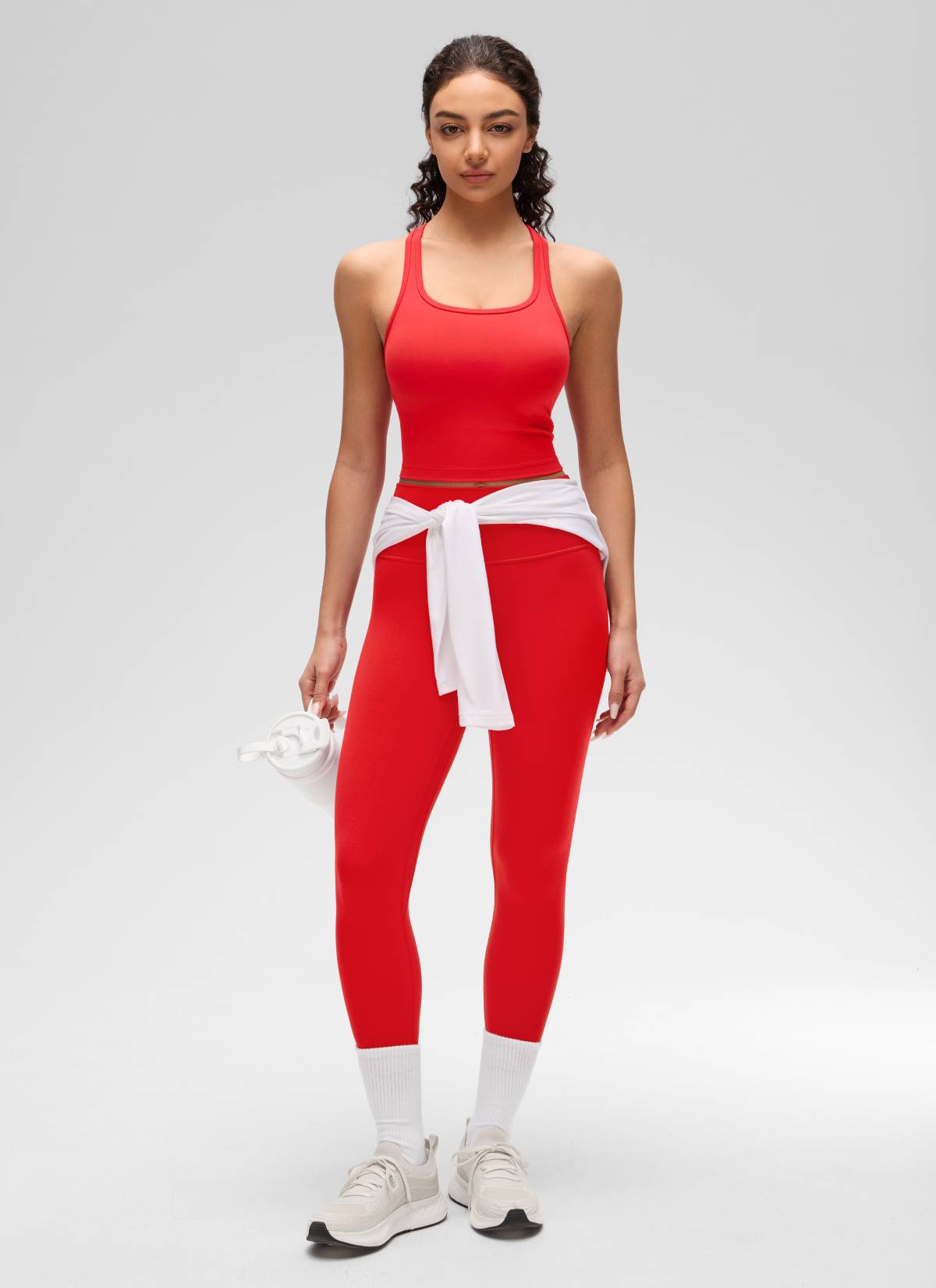 CRZ YOGA Women's Yoga Low support Butterluxe Scoop Neck Bra Y-Back Deep Red @model_info:Anano