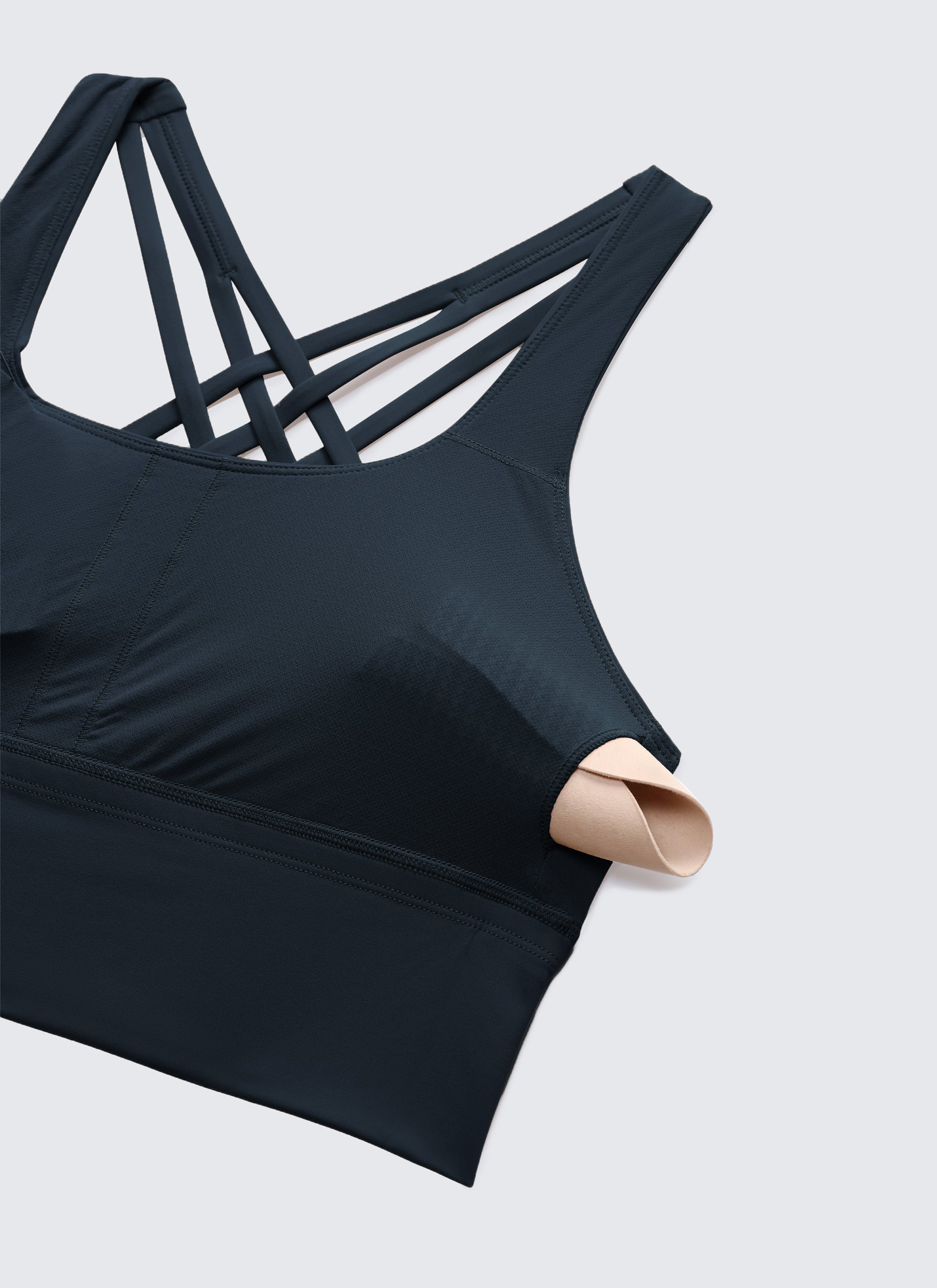 CRZ YOGA Women's Train Medium Support Nakedfeel Longline Bra