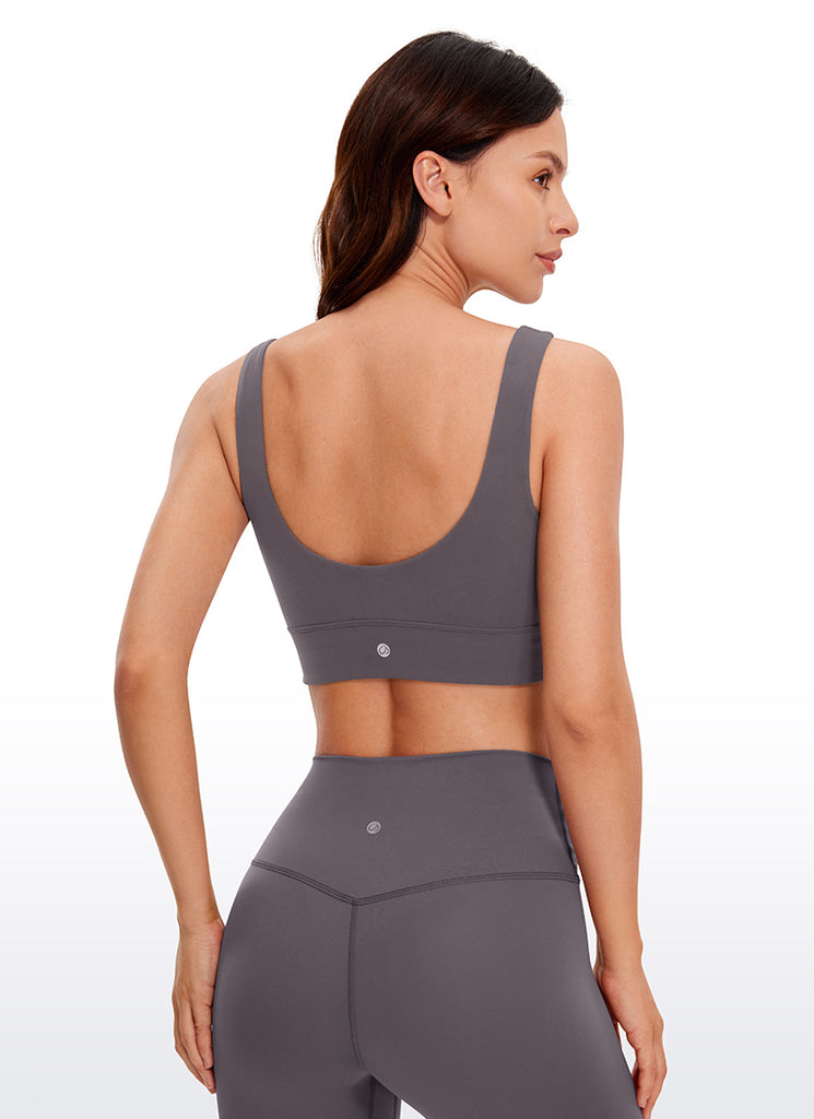CRZ YOGA Women's Yoga Low Support Butterluxe Sport Bra U Back Longline Tornado