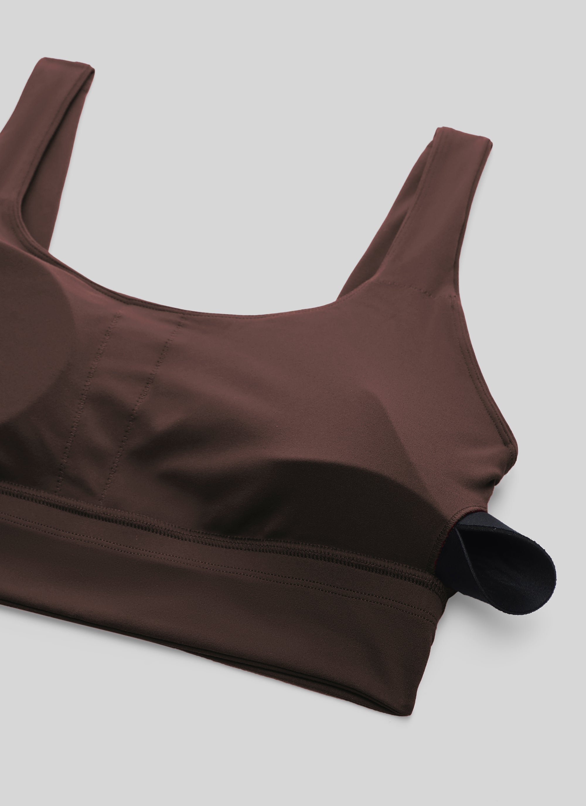 CRZ YOGA Women's Yoga Low Support Butterluxe Sport Bra U Back Longline Hot Fudge Brown