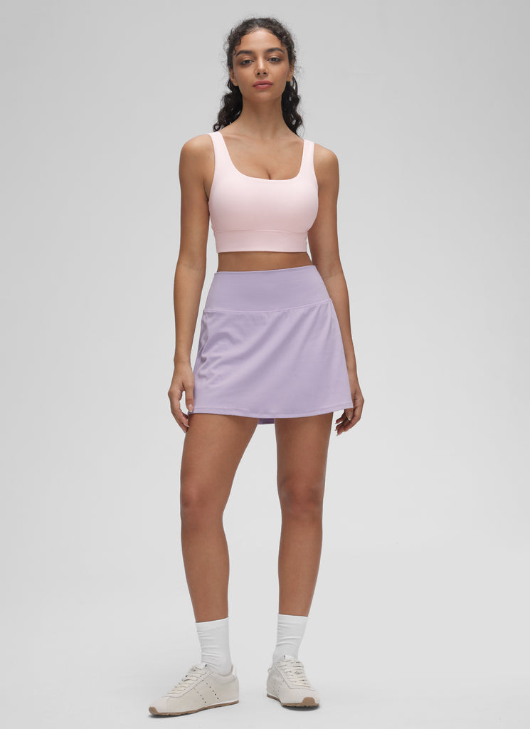 CRZ YOGA Women's Yoga Low Support Butterluxe Sport Bra U Back Longline Strawberry Pink