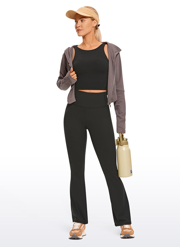 CRZ YOGA Women's Yoga Low Support Butterluxe High Neck Bra U Back Black