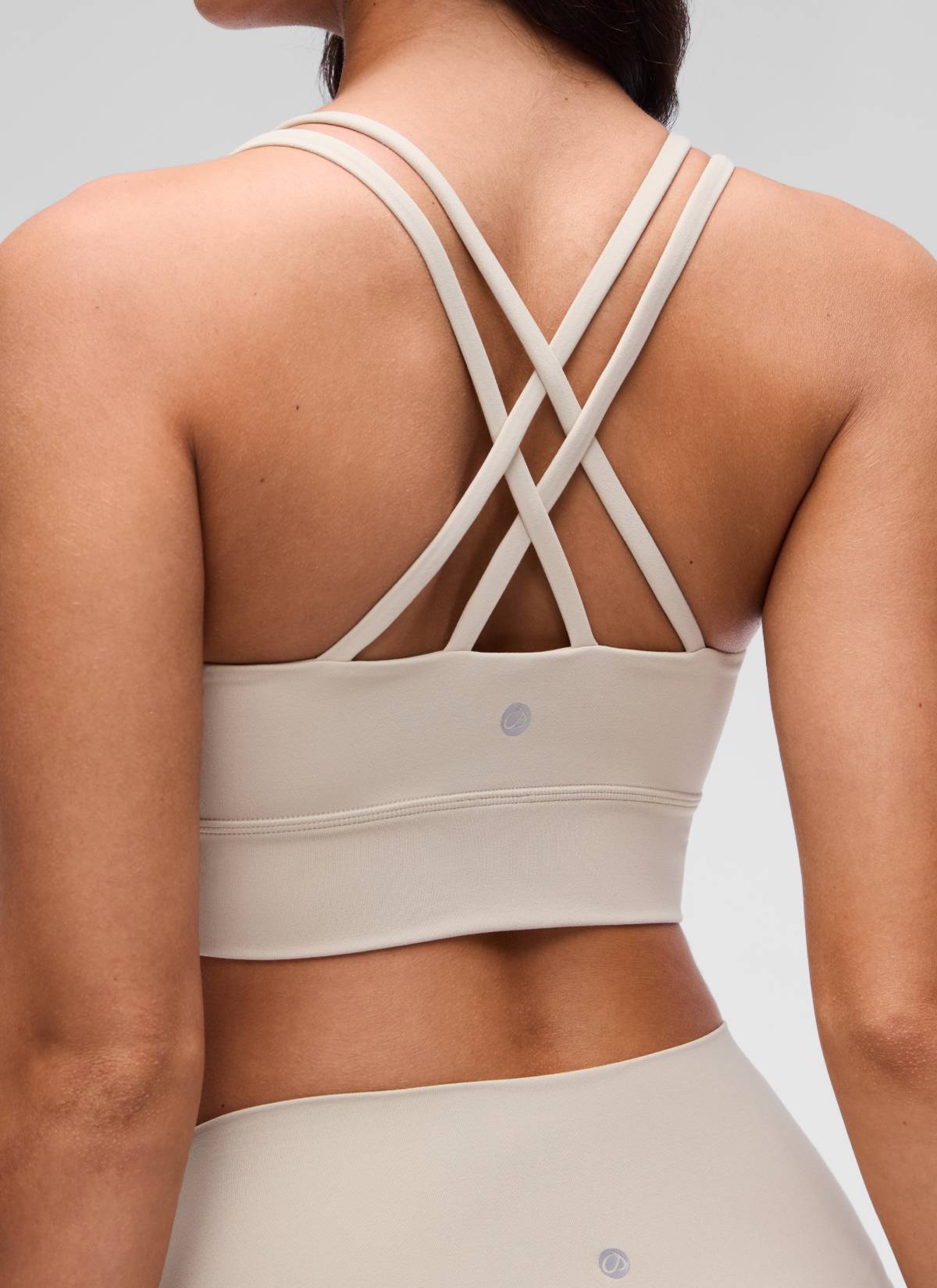 新品　salsation Criss-cross Bra light brown CRZ YOGA Womens Butterluxe Strappy Longline Criss Cross Molded Cup
