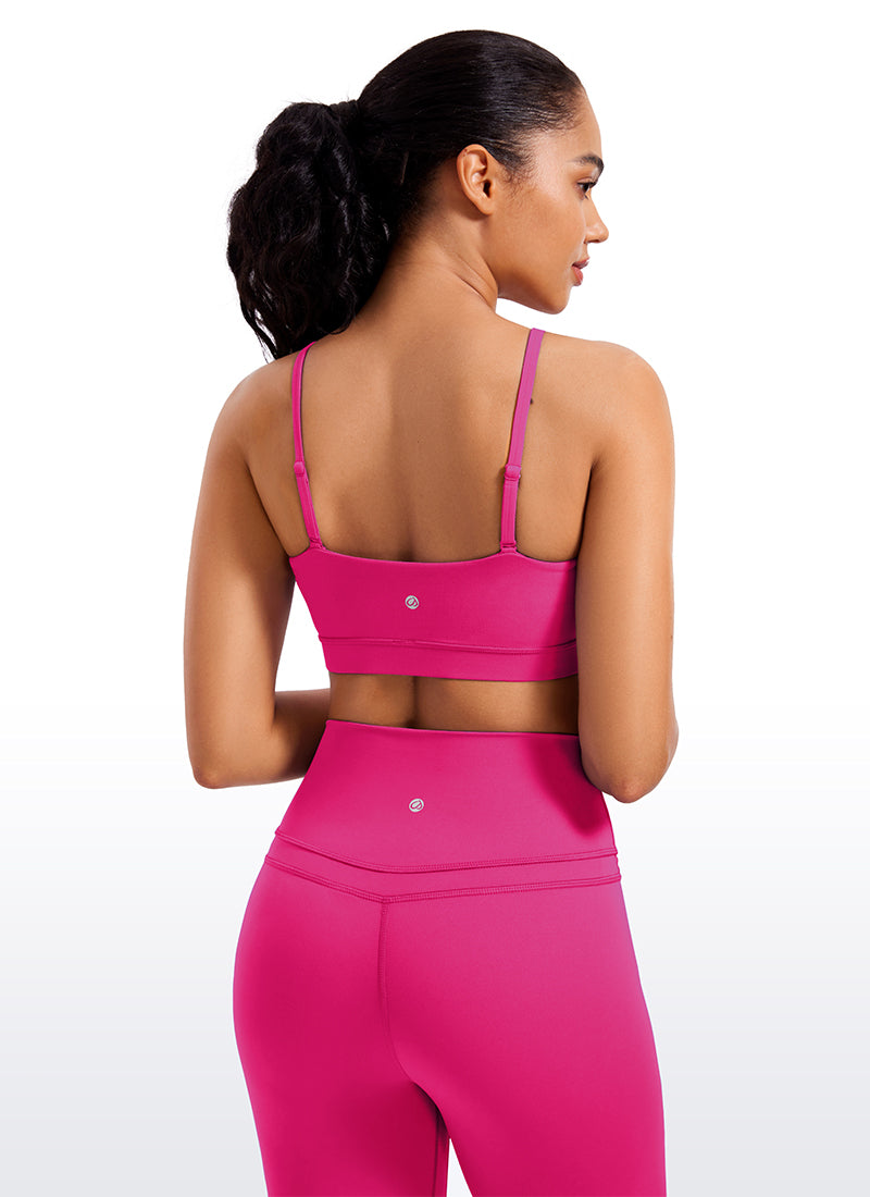 CRZ YOGA Soutien-Gorge De Sport Butterluxe Femmes - Spaghetti Ajustable Rembourré, Ultra Doux Pour Yoga Pilates Et Quotidien
