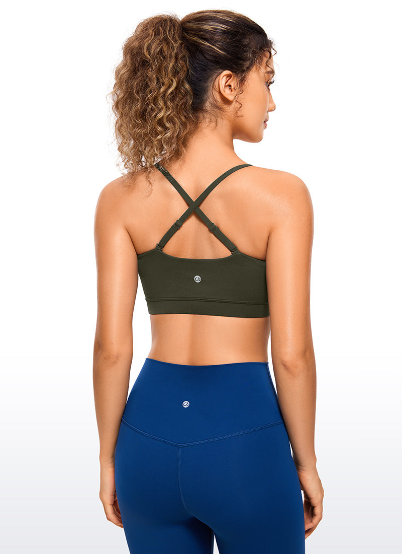 Butterluxe Adjustable Spaghetti Thin Strap Sports Bra