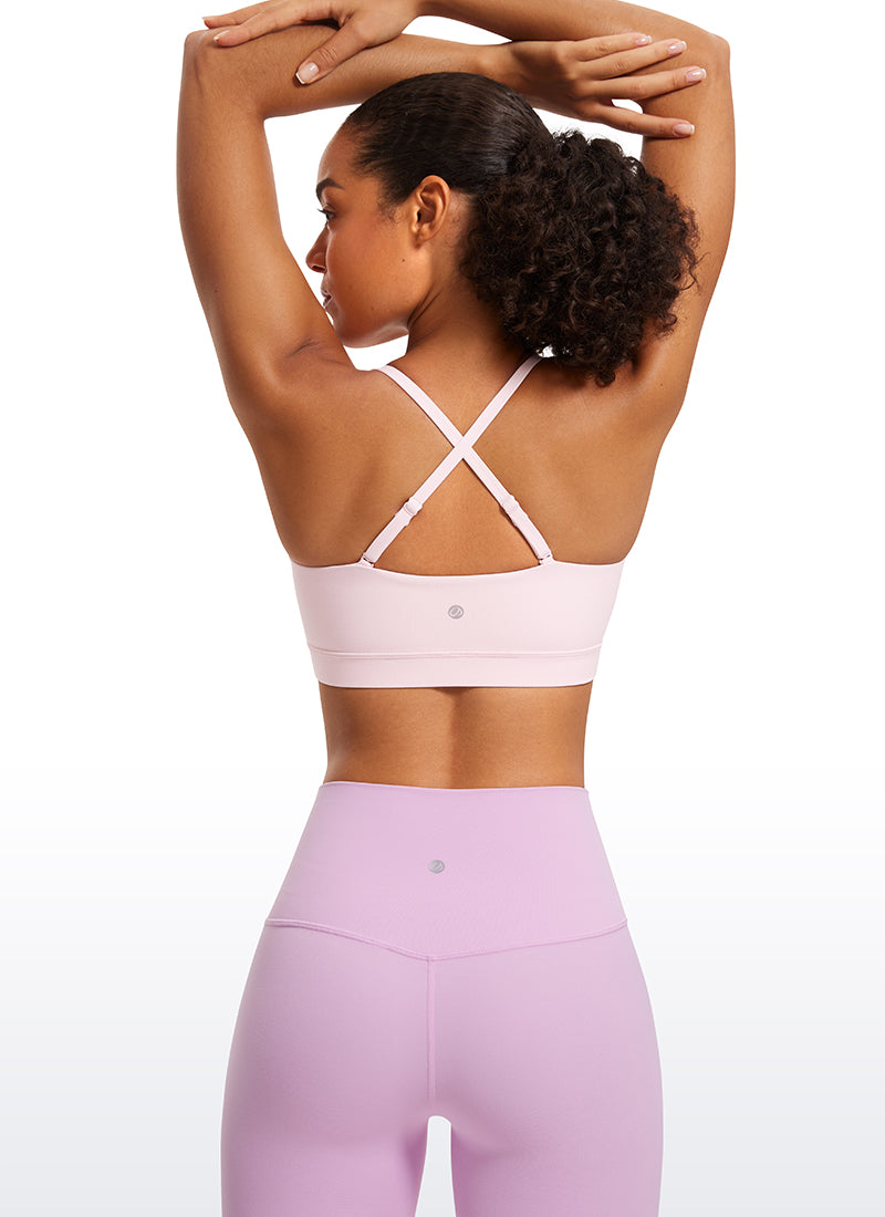 CRZ YOGA Vrouwen Butterluxe Strappy Longline Sportbeha - Voorgevormde Cup Dubbele Spaghettiband Workout Yoga Crop Top Atletisch Hot Fudge Bruin XS CRZ YOGA Vrouwen Butterluxe Strappy Longline Sportbeha - Voorgevormde Cup Dubbele Spaghettiband Workout Yoga Crop Top Atletisch Hot Fudge Bruin XS