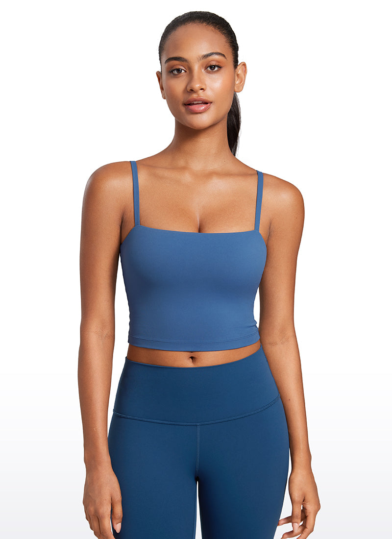CRZ YOGA Womens Butterluxe Longline Adjustable Thin Strap