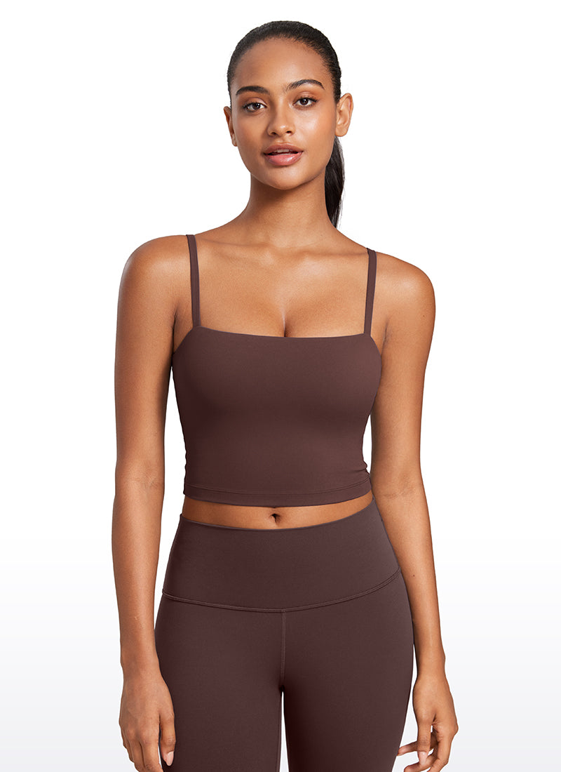 CRZ YOGA Womens Butterluxe Longline Adjustable Thin Strap