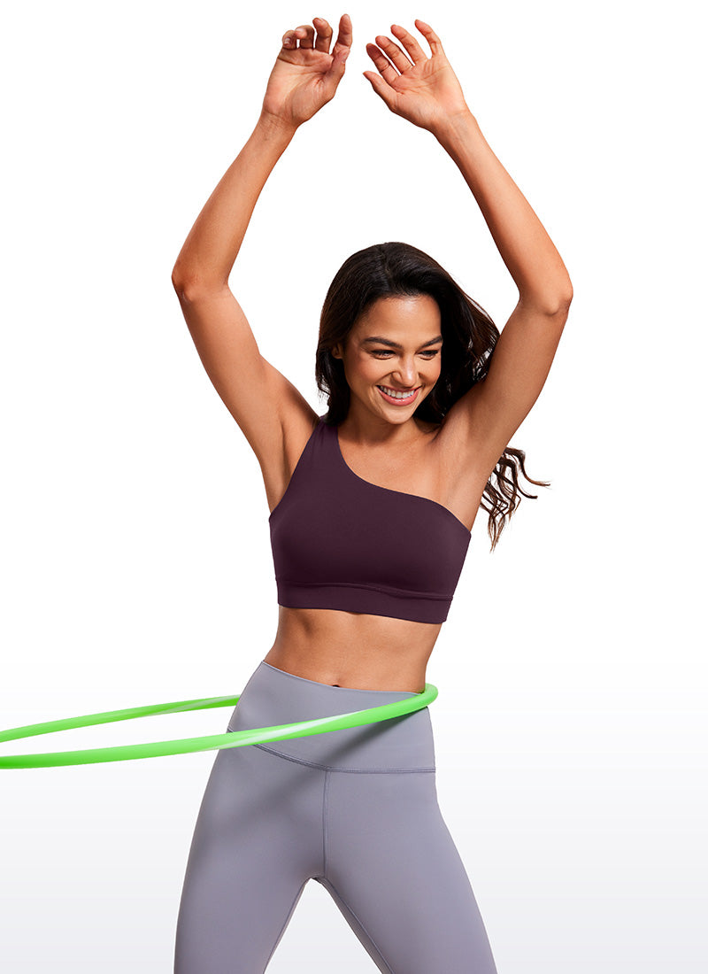 CRZ YOGA Butterluxe Womens One Shoulder Sports Bra