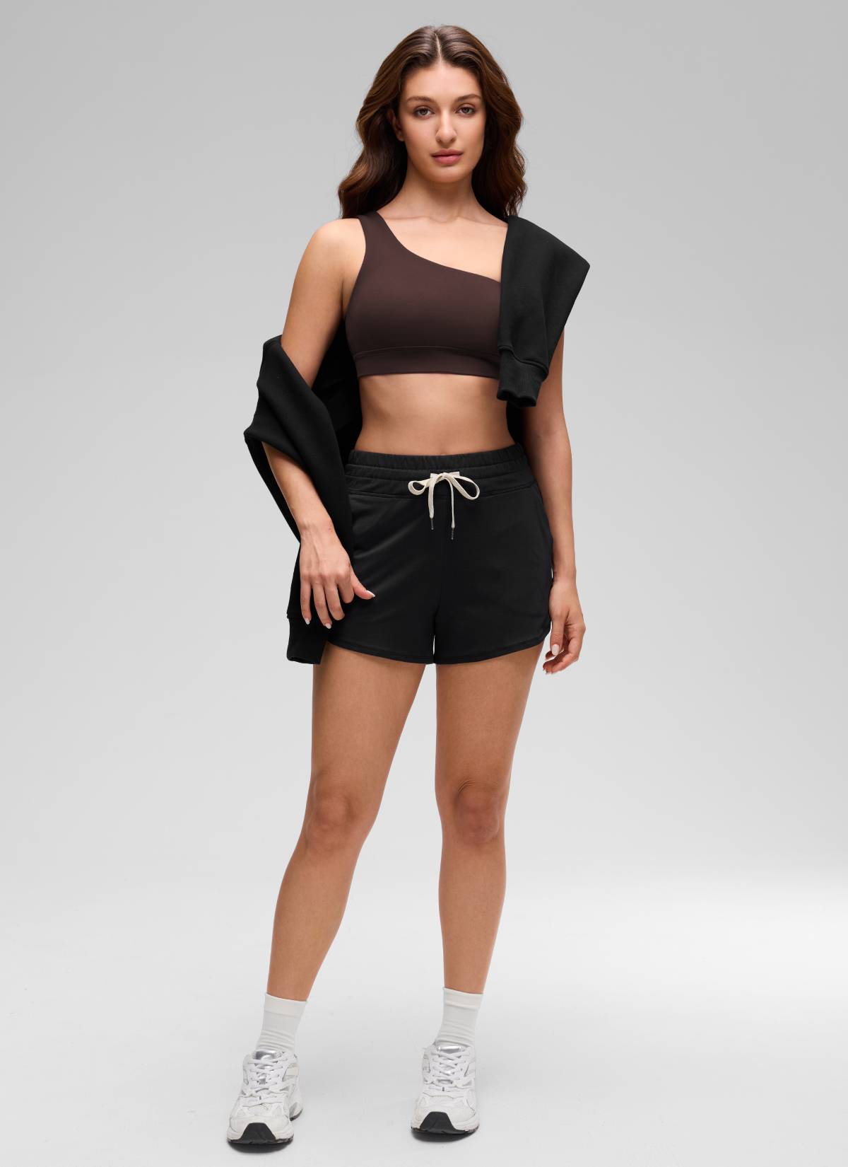 CRZ YOGA Butterluxe Womens One Shoulder Sports Bra Asymmetrical