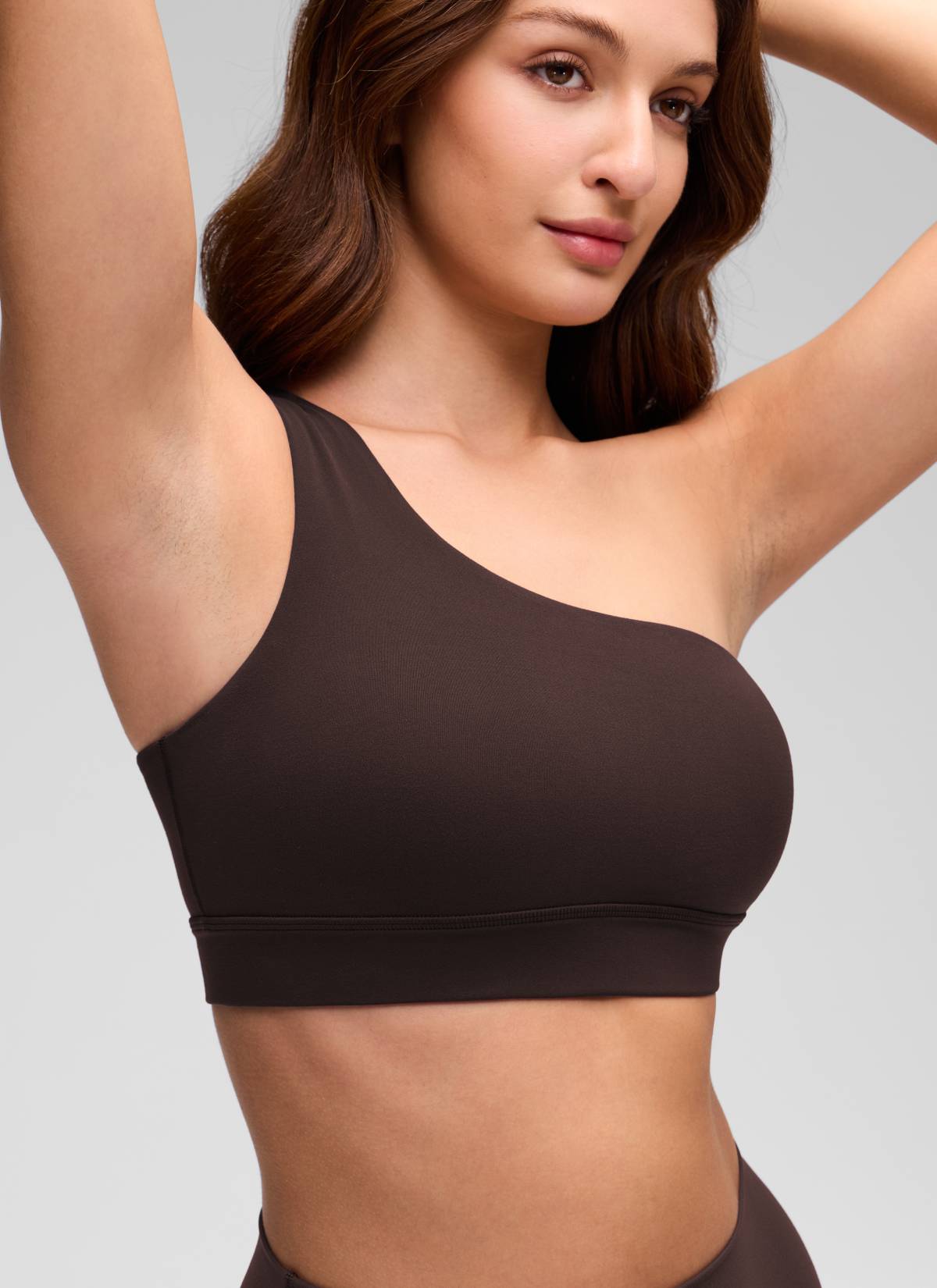 CRZ YOGA Butterluxe Womens One Shoulder Sports Bra Asymmetrical