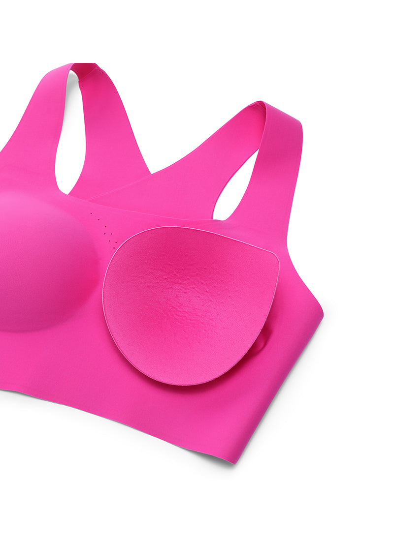 CRZ YOGA Womens U Neck High Impact Training Sports Bra Racerback Hibiscus Purple