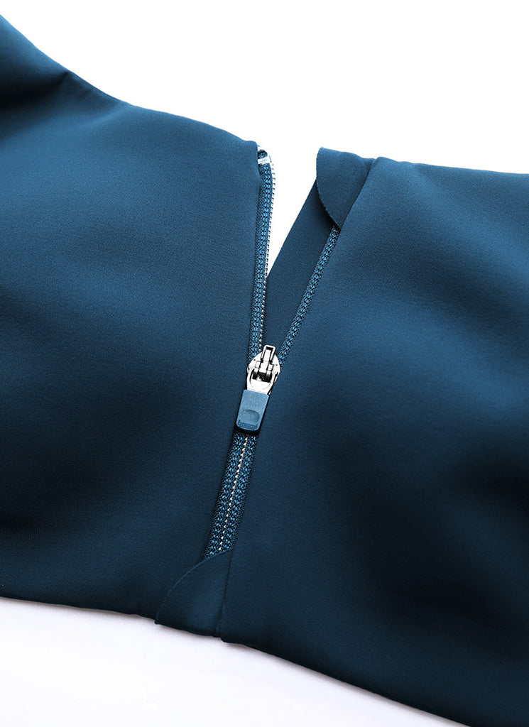 CRZ YOGA Womens Zip Front High Impact Sport Bra with Adjustable Straps Black