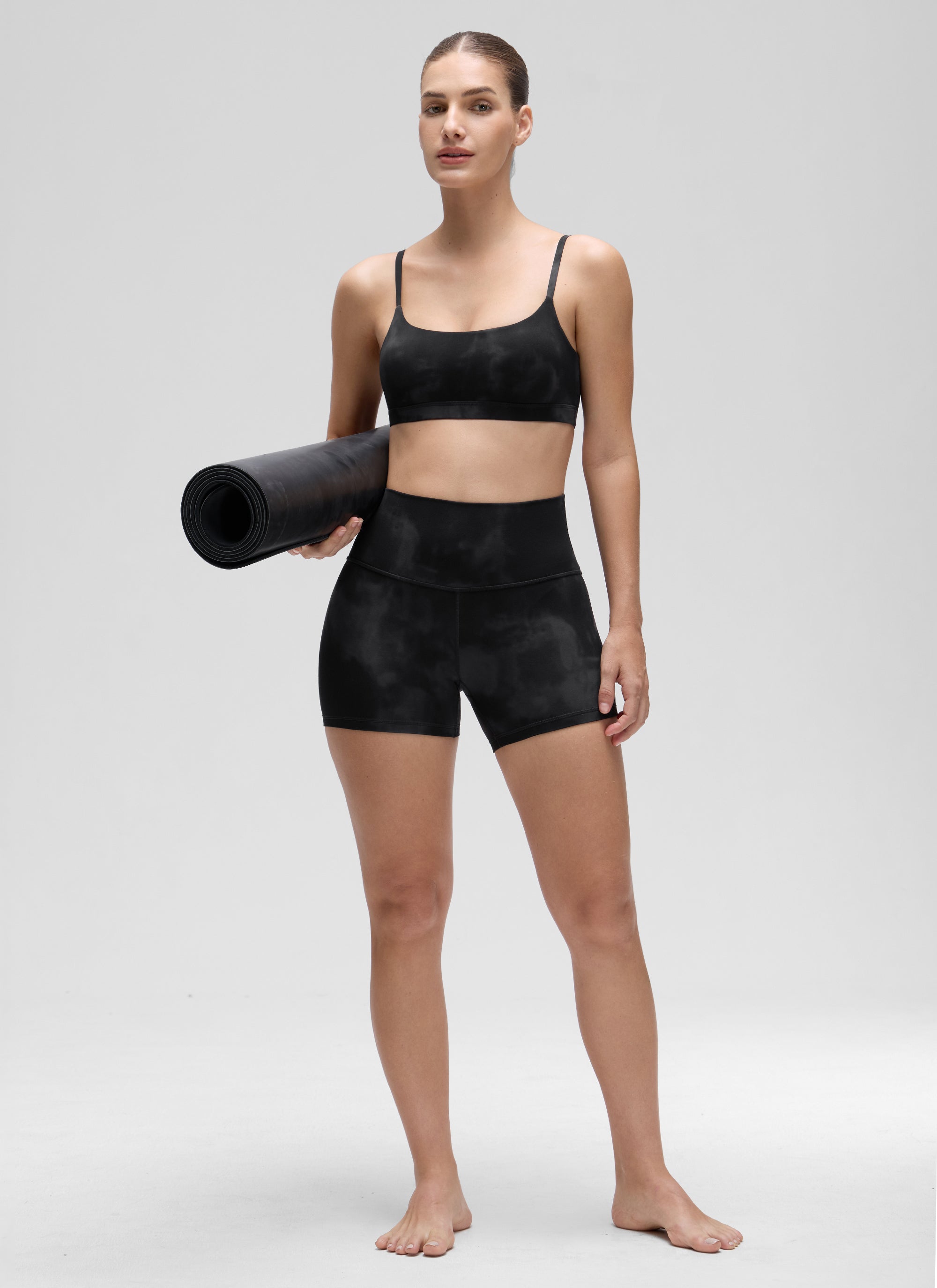 CRZ YOGA Womens Butterluxe Adjustable Spaghetti Strap Scoop Neck Bra Belgian Blue