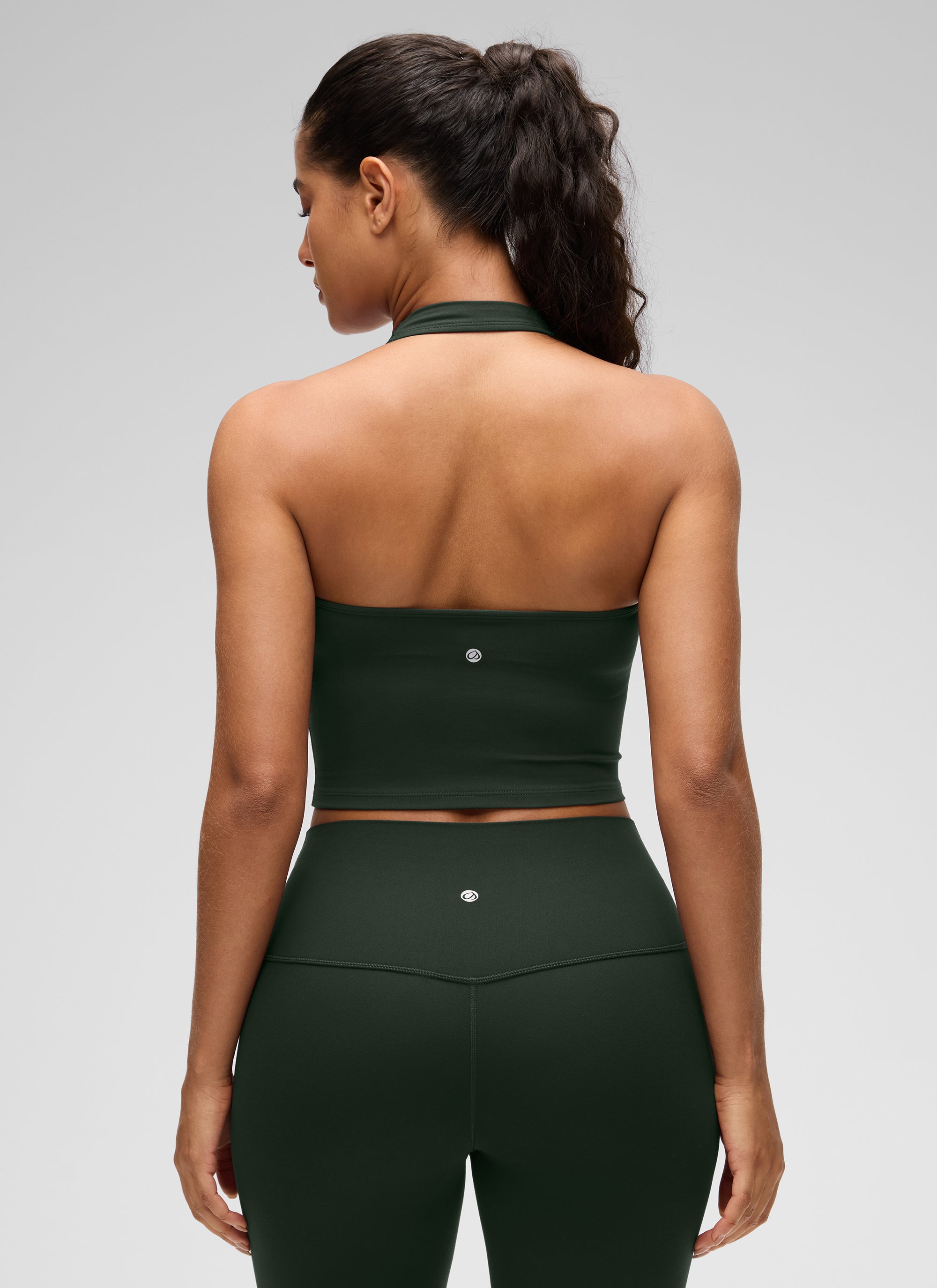 CRZ YOGA Womens Butterluxe Halter Longline Sports Bra Crop Tank