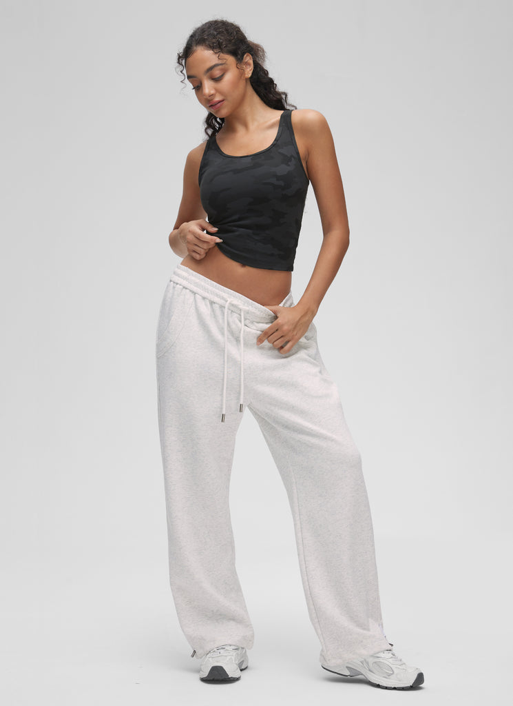 CRZ YOGA Women's Yoga Butterluxe Tight Fit Tank Tops Racerback Dark Grey Camouflage 2