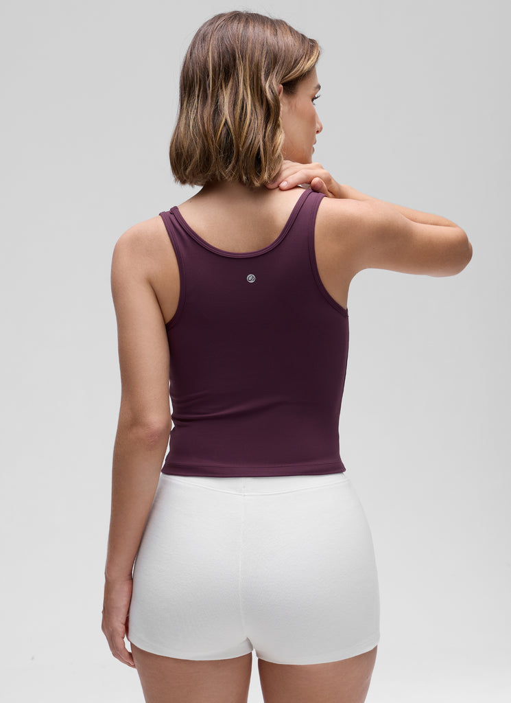 CRZ YOGA Women's Yoga Butterluxe Tight Fit Tank Tops Racerback Deep Purple