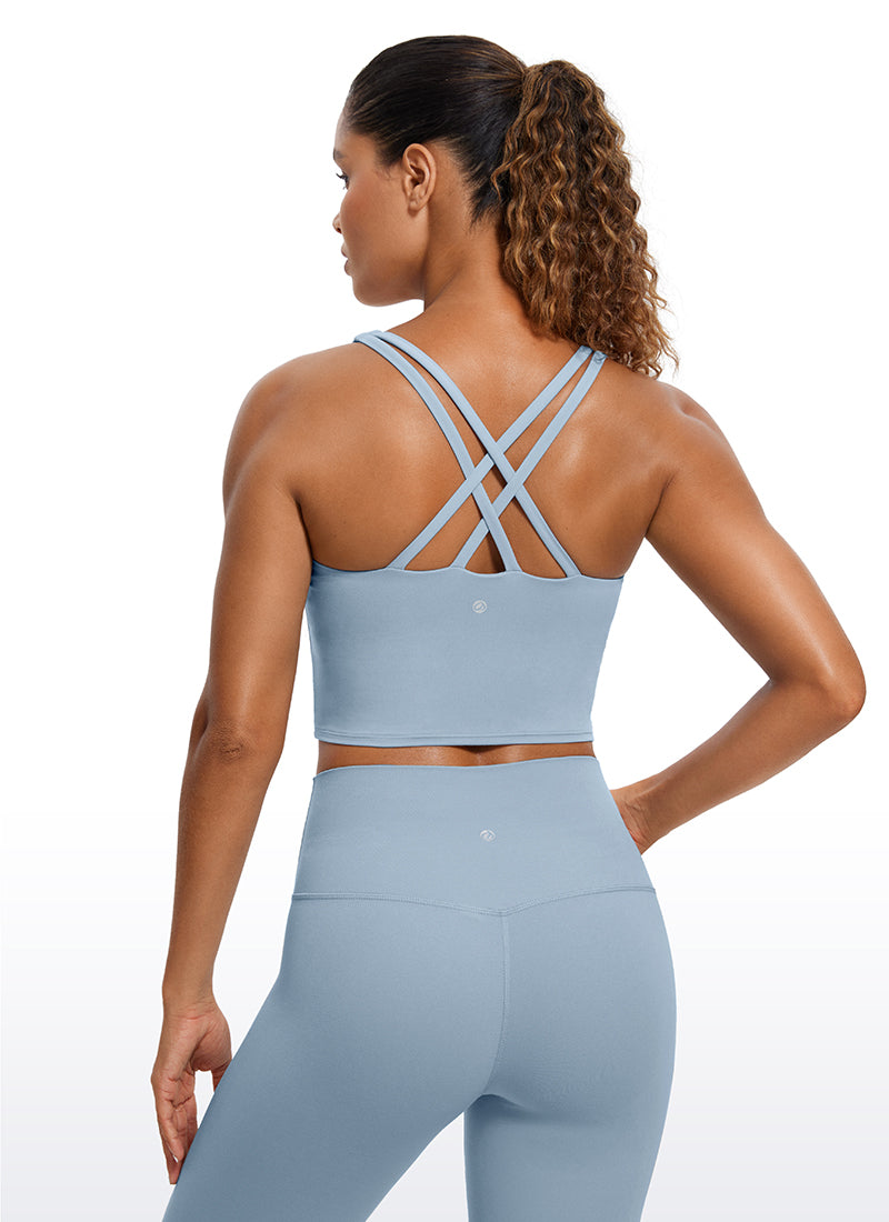 Butterluxe Criss Cross Back Built-in Bra Tanks