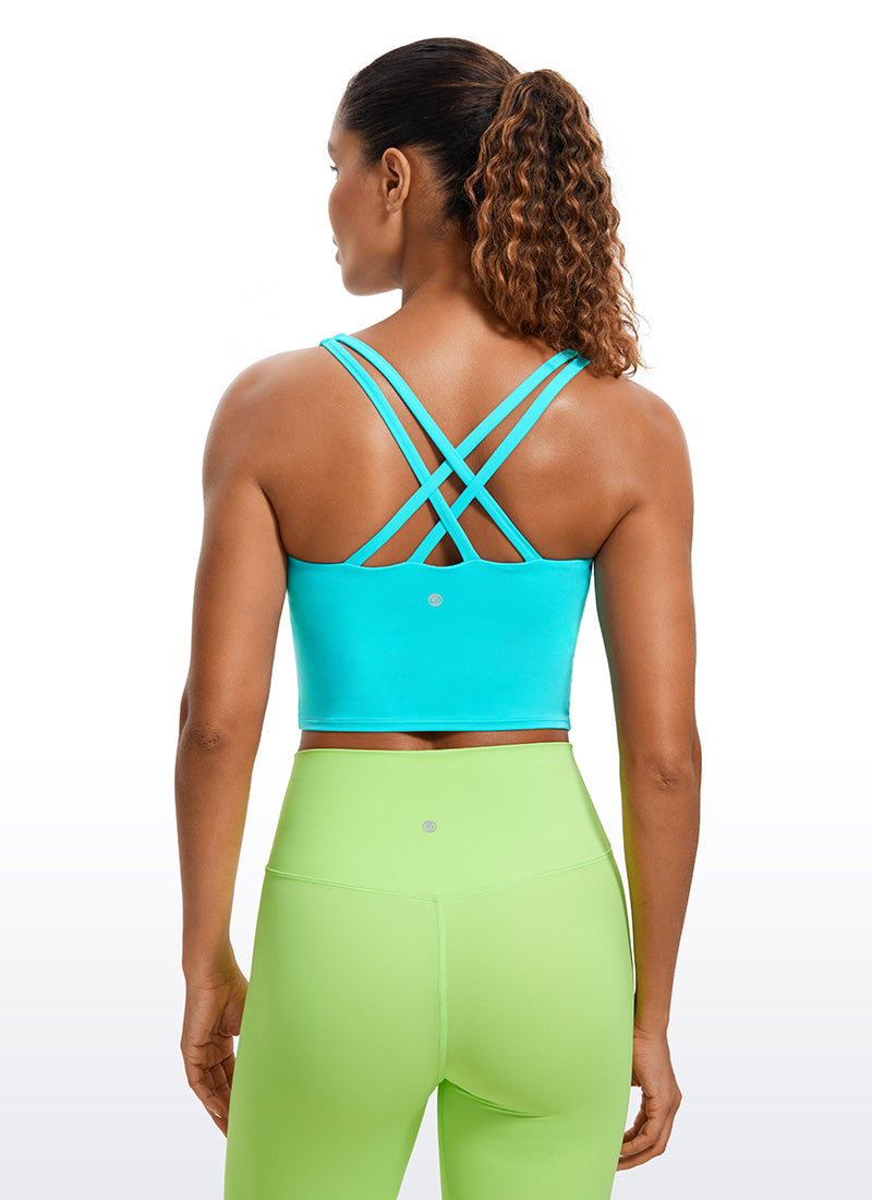 Butterluxe Criss Cross Back Built-in Bra Tanks