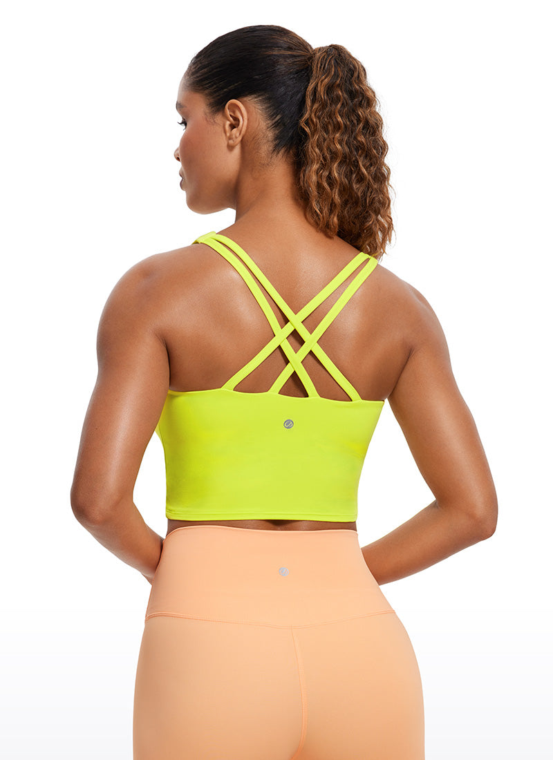 Butterluxe Criss Cross Back Built-in Bra Tanks