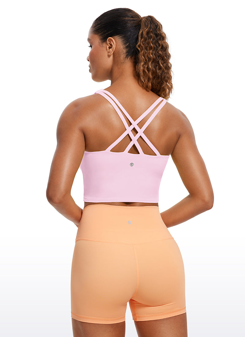 Butterluxe Criss Cross Back Built-in Bra Tanks