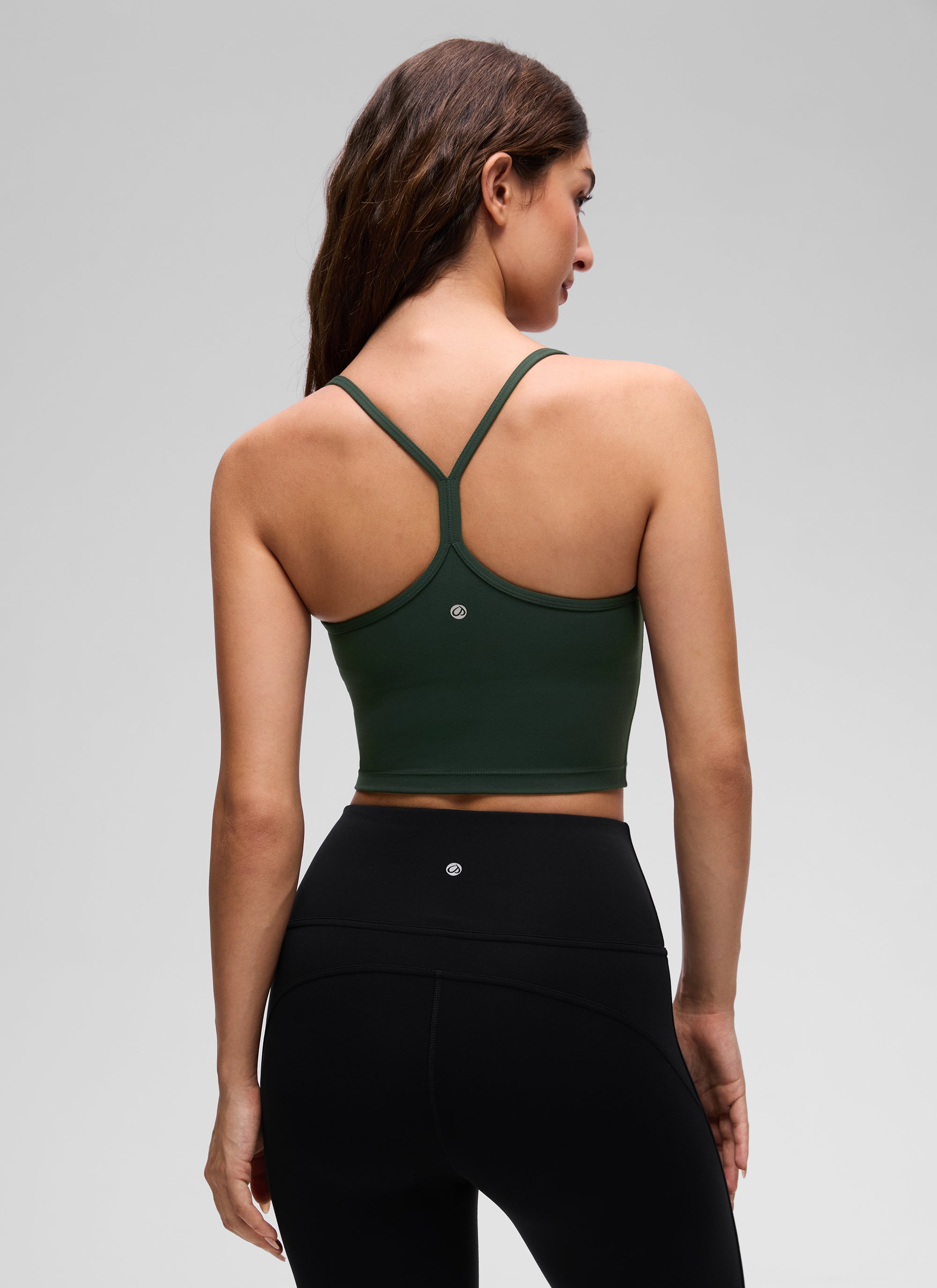 CRZ YOGA Womens Butterluxe Y Back Longline Sports Bras Crop Tank