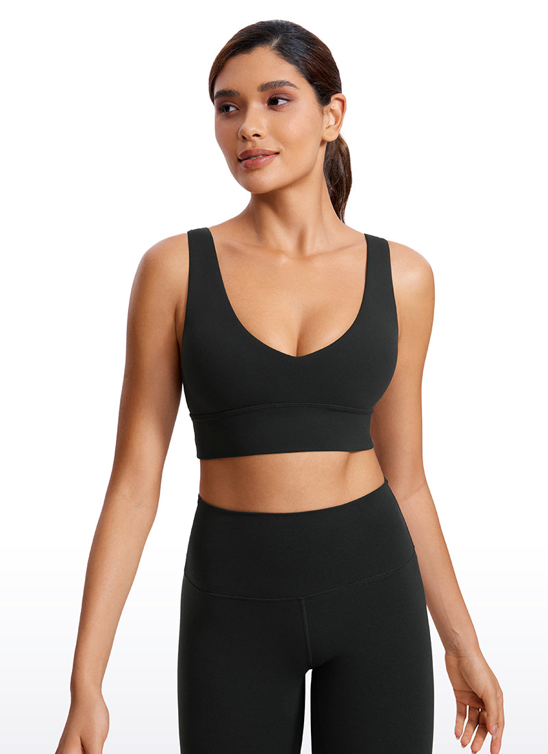 Butterluxe Deep V Neck Longline Sports Bra