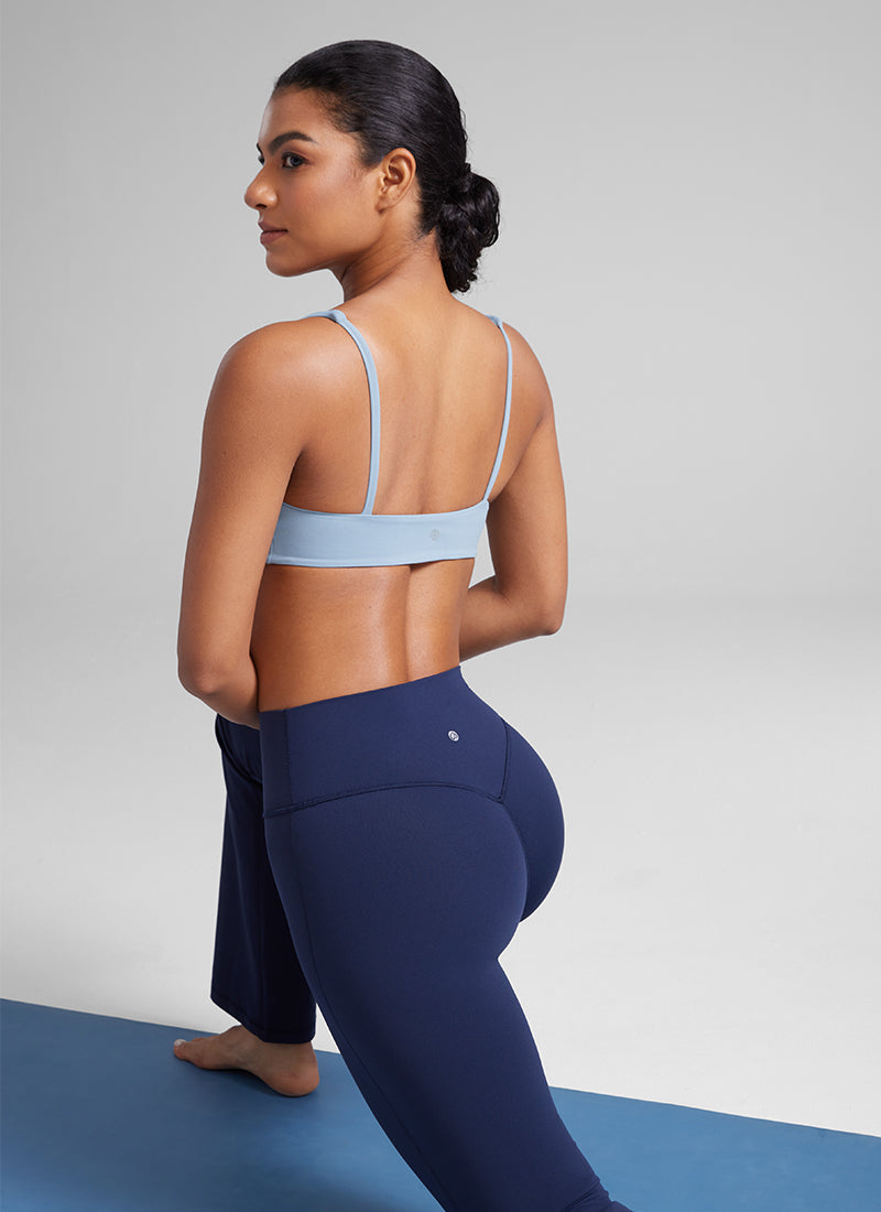 CRZ YOGA Women Butterluxe Square Neck Cami Padded Mini Bra Cambric Blue @model_info:Crystal