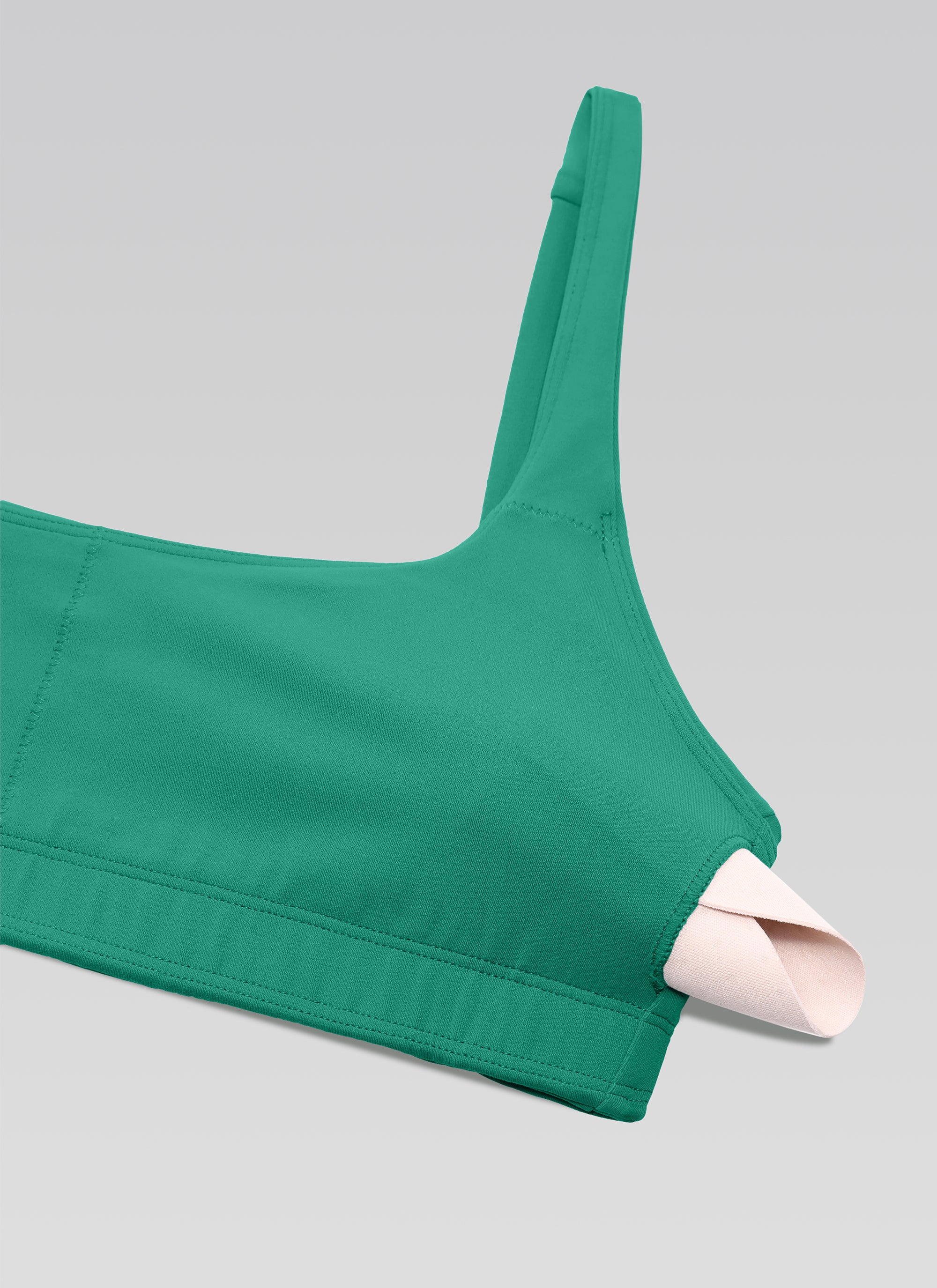 CRZ YOGA Women Butterluxe Square Neck Cami Padded Mini Bra Cascadia Green