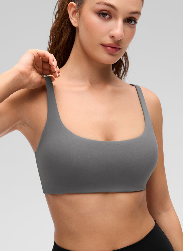 CRZ YOGA Women Butterluxe Square Neck Cami Padded Mini Bra Ripe Plum