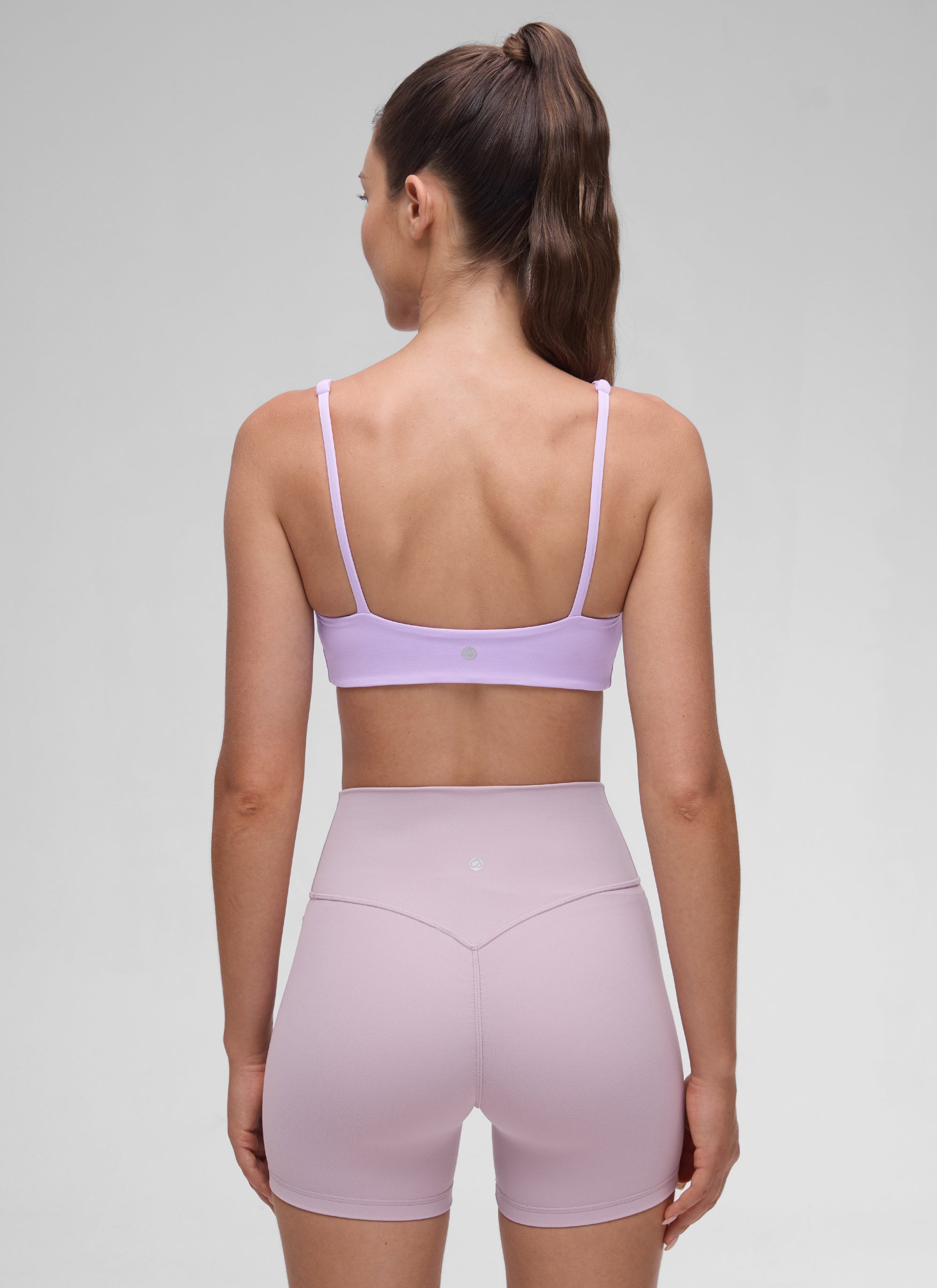 CRZ YOGA Women Butterluxe Square Neck Cami Padded Mini Bra Elfin Purple @model_info:Malisa
