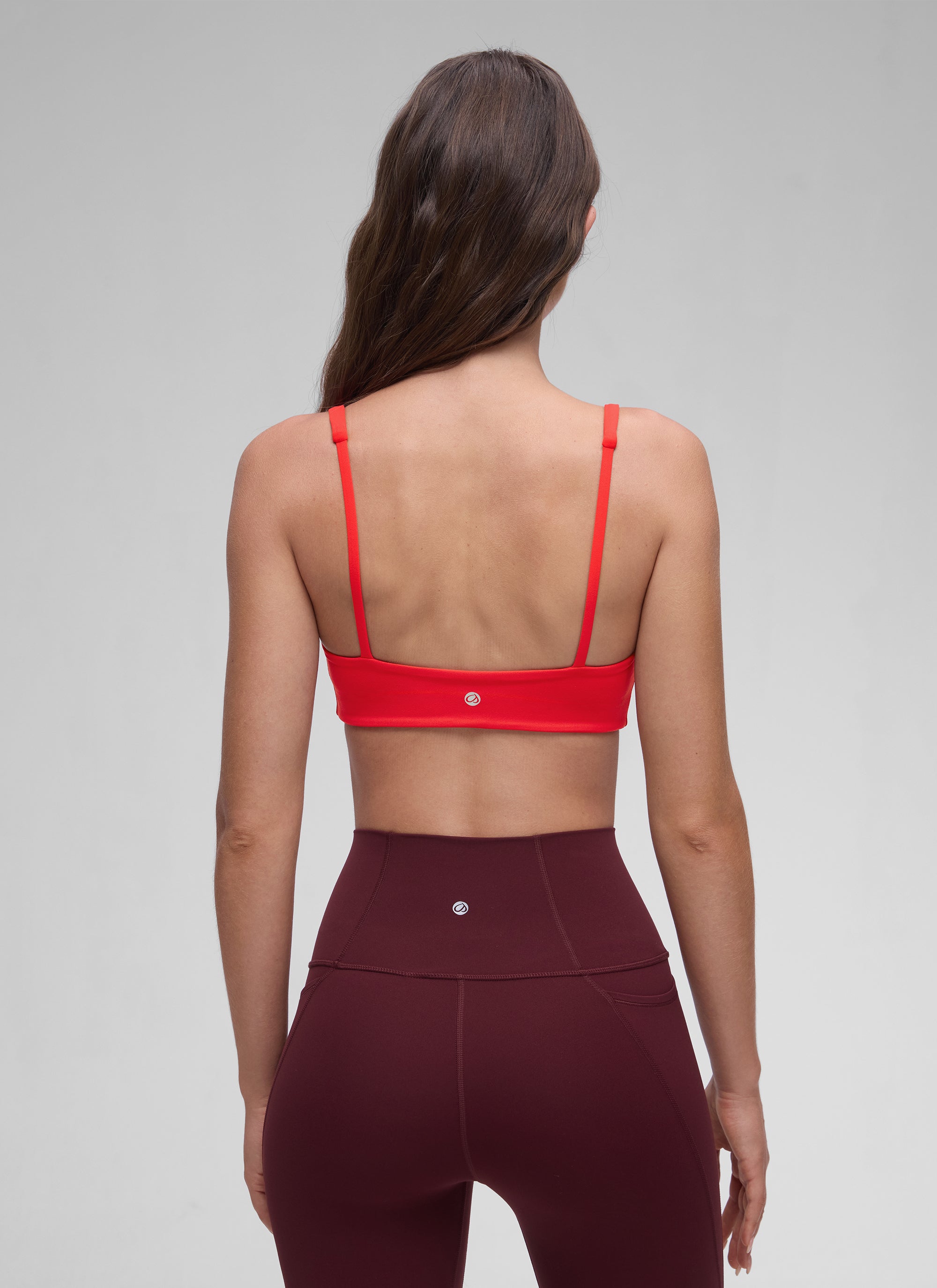 CRZ YOGA Women Butterluxe Square Neck Cami Padded Mini Bra Grey Sage