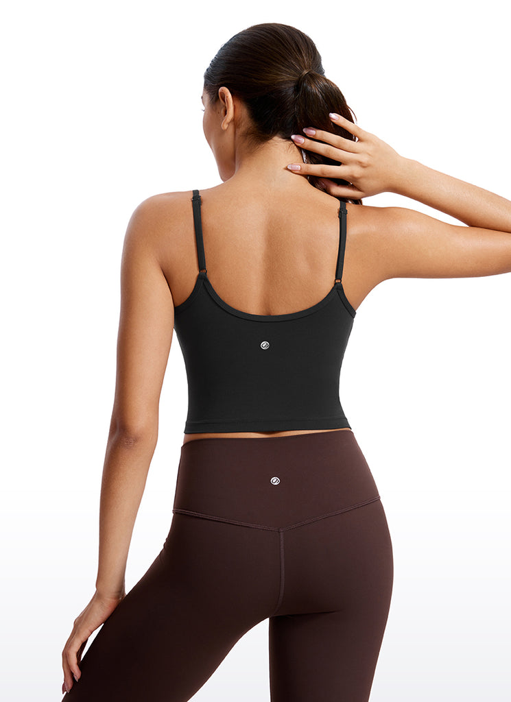 CRZ YOGA Butterluxe Womens V Neck Longline Yoga Padded Sports Bra Mint Moment