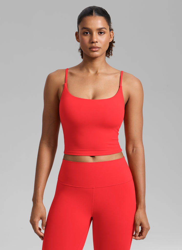 CRZ YOGA Womens Strappy Longline Nakedfeel Training Sports Bra