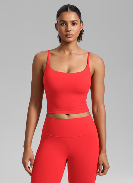 CRZ YOGA Womens Butterlift Scoop Neck U Back Yoga Longline Sports