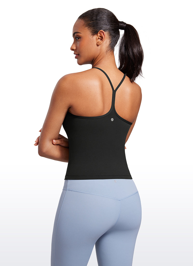 Butterluxe Built in Bra Halter Y Back Tank