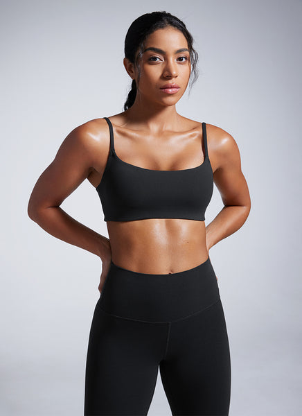 CRZ YOGA Womens Butterbreeze Spaghetti Strap Scoop Neck Sports Bra