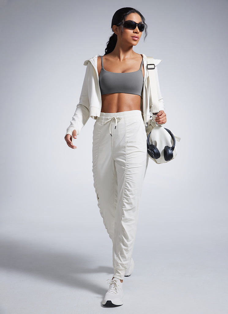 CRZ YOGA Womens Butterbreeze Spaghetti Strap Scoop Neck Sports Bra Granita Pink